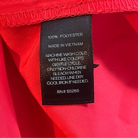 Express One-Shoulder Ruffle Midi Dress Red Small - Picture 7 of 7